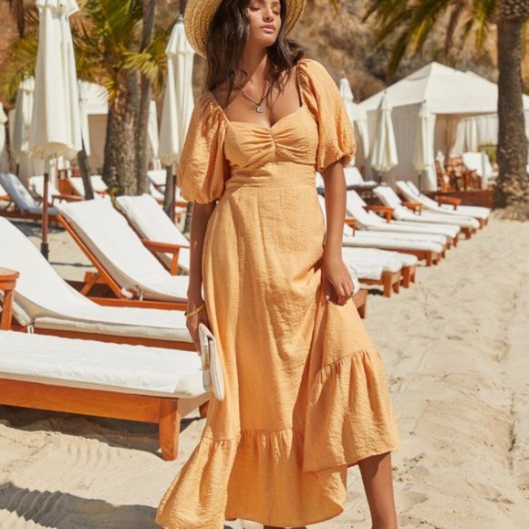 RENATA PUFF SLEEVE MAXI DRESS - Picture 2 of 5
